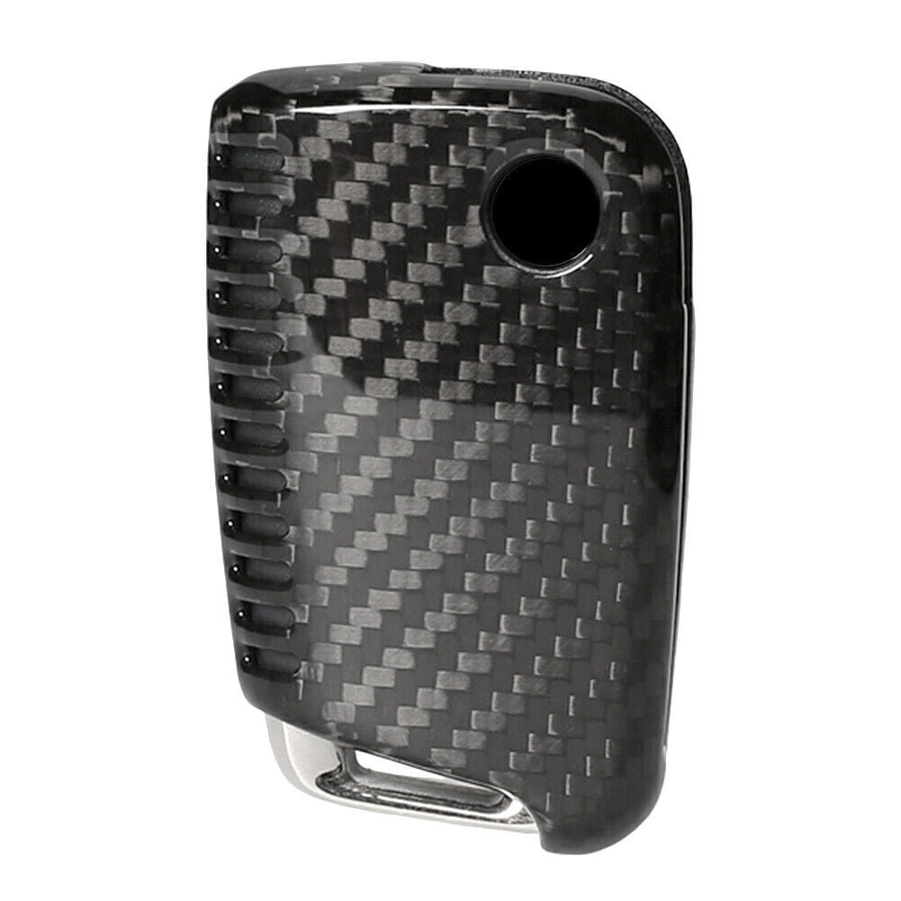 Car Remote Key Fob Case Guard Cover Protector Carbon Fiber Black Fit for Golf MK7