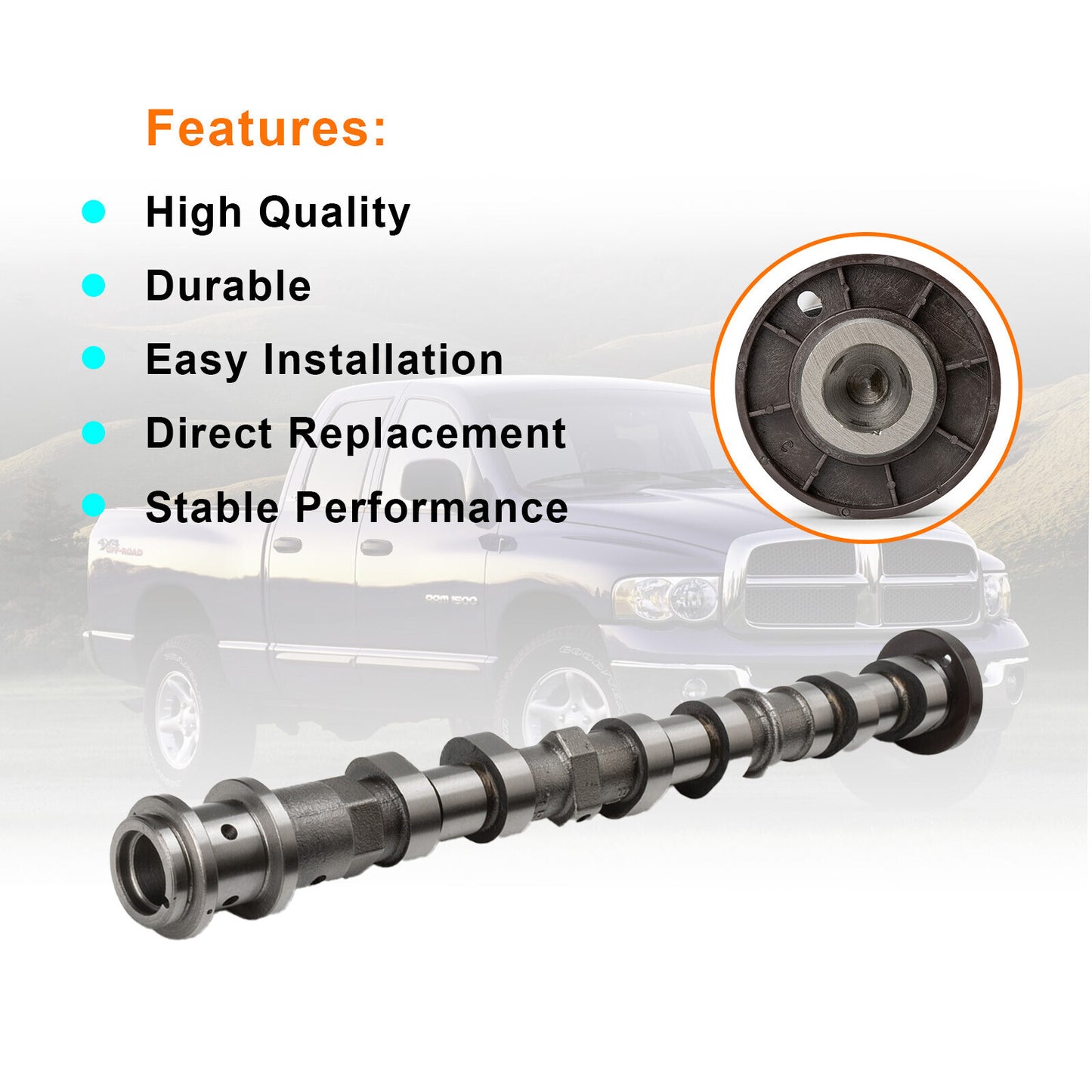 Left Side Exhaust Camshaft for CHRYSLER for DODGE for CHALLENGER for JEEP for RAM New 5184377AE