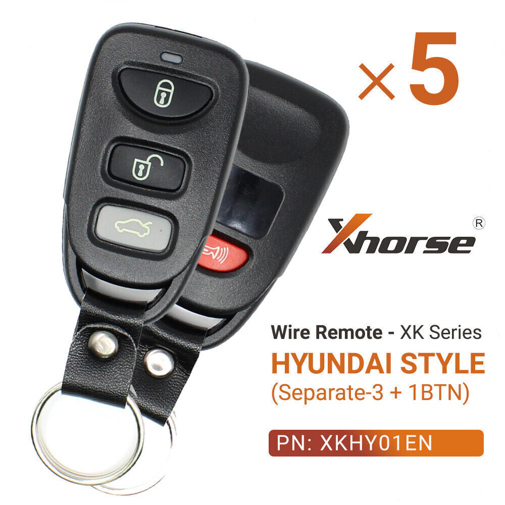 5x XKHY01EN Universal Remote Key Fob 4 Buttons for Hyundai VVDI Key Tool