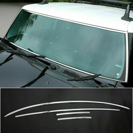4P for Toyota FJ Cruiser 2007-2014 Chrome Car Front Window Windshield Strip Trim