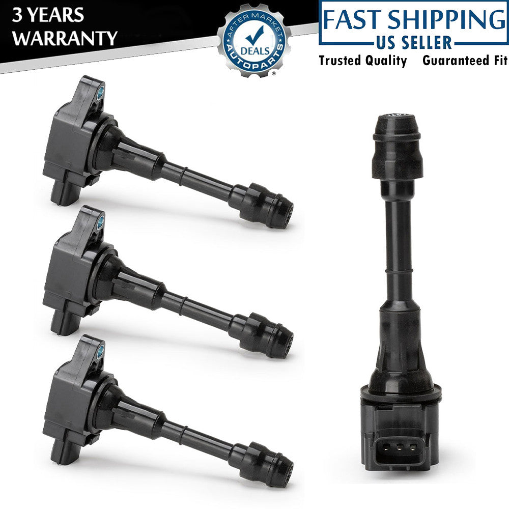 4PCS 22448EA000 Ignition Coil for Nissan Frontier for Suzuki Equator L4 2.5L UF509