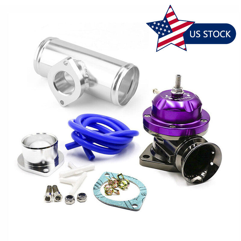 Universal Billet Aluminum Type-RS Turbo Blow Off Valve BOV+2.5 Flange Tube Pipe