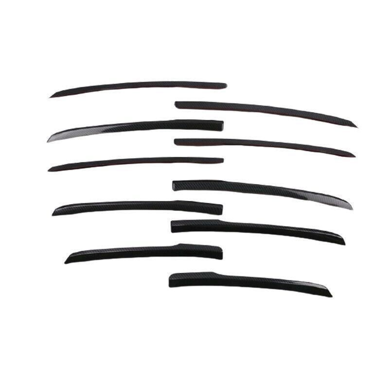 Carbon Fiber Front Grille Grill Strips Cover Trim for Lincoln Car MKC 15-2019