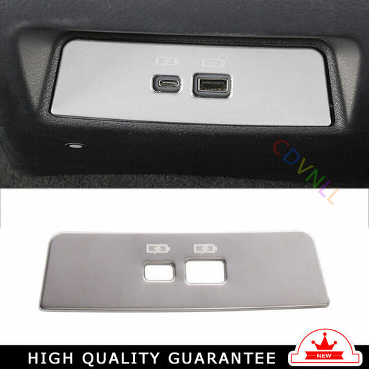 Rear USB Socket Switch Cover Trim for Nissan Altima Teana 2019-2022 Silver Steel