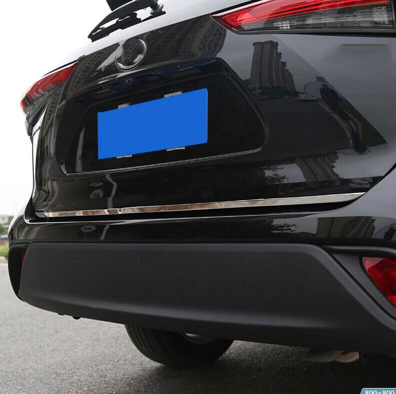 1P Chrome Rear Door Trunk Lid Cover Trim S.Steel for Toyota Highlander 2020-2024