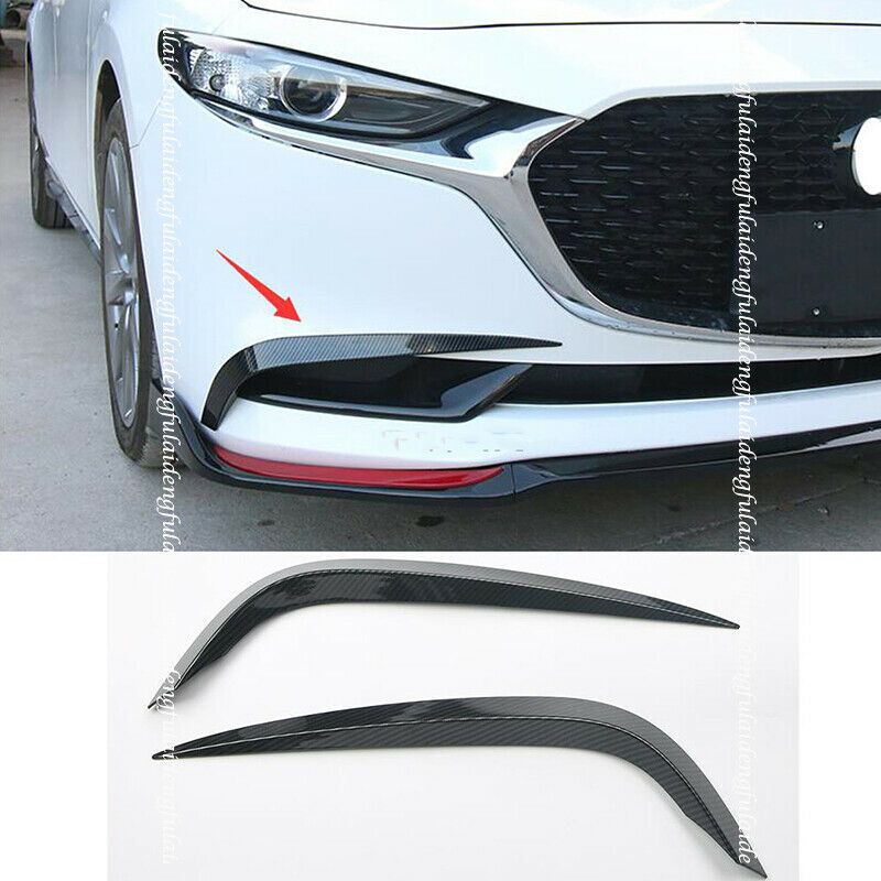 for Mazda 3 Axela 2019-2022 Carbon Fiber ABS Front Fog Light Eyebrow Cover Trim