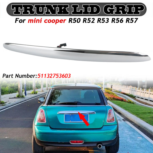Chrome-plated rear trunk lid handle suitable for Mini Cooper R55 R56 R57 R58 R59 2007-2015