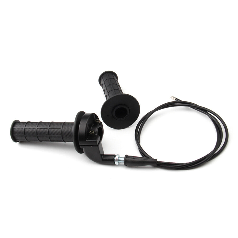 2Pcs 7/8 22mm Griff Gasklemme Handgriff mit Twist Kabel Motorrad Schwarz