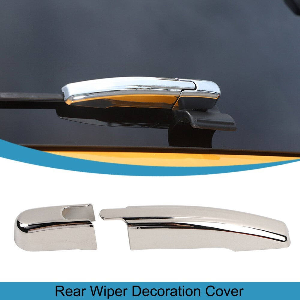 Chrome Rear Windshield Wiper Washer Cover Trim for Ford Bronco Sport 2021-2023