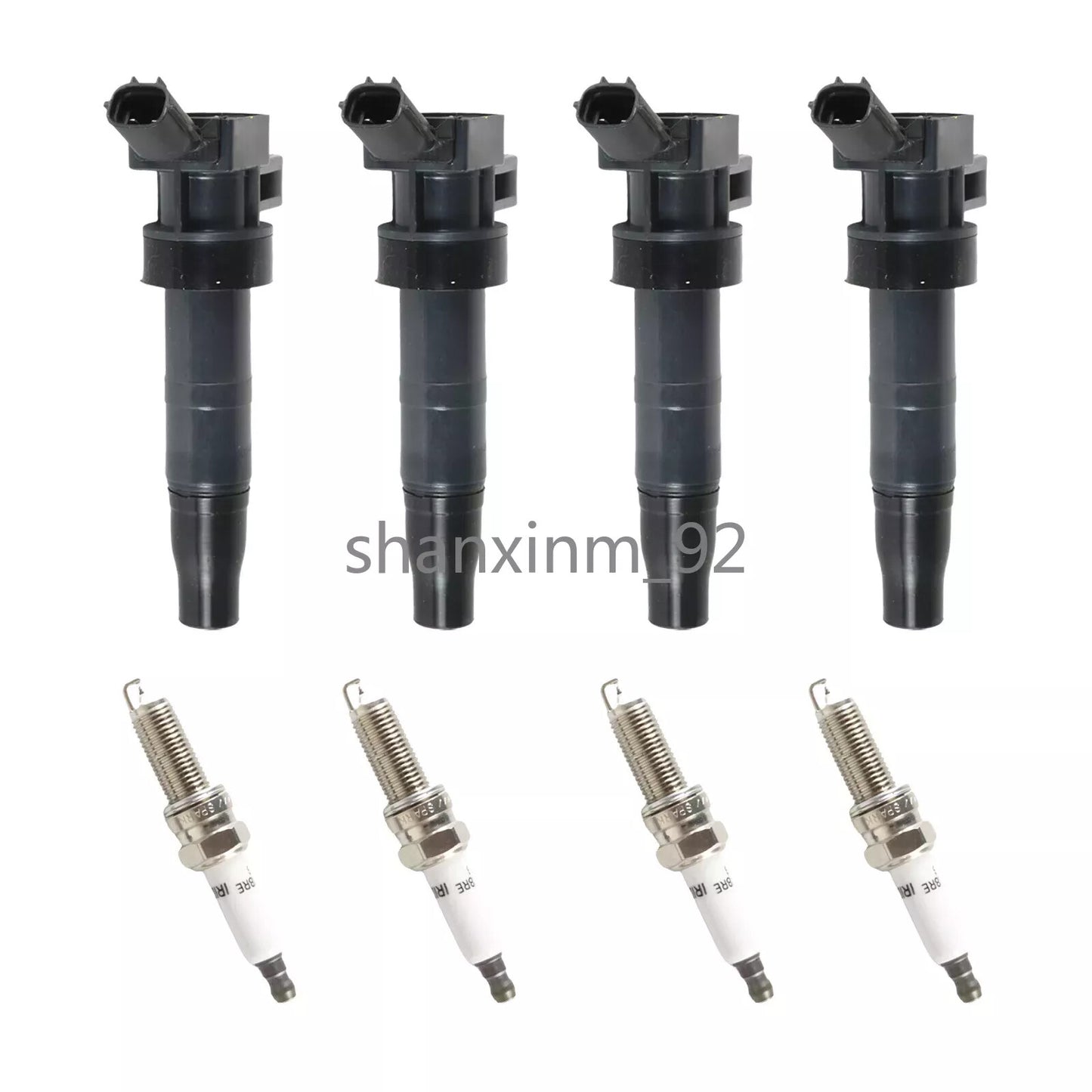 4 Ignition Coils and 4 Spark Plugs for 2013 2014 2015 for Hyundai Santa UF647 New