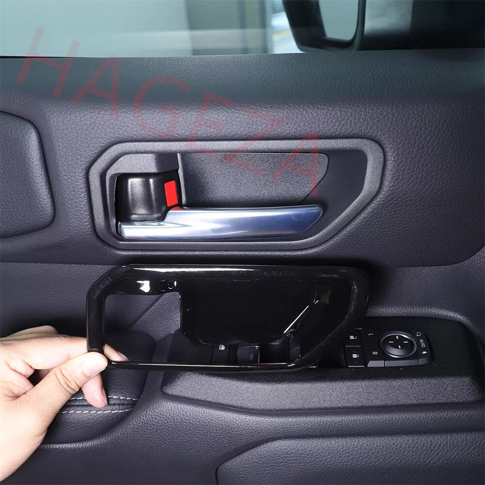 Gloss Black ABS Inner Door Handle Bowl Cover For Toyot@ for Land Cruiser LC250 2024+