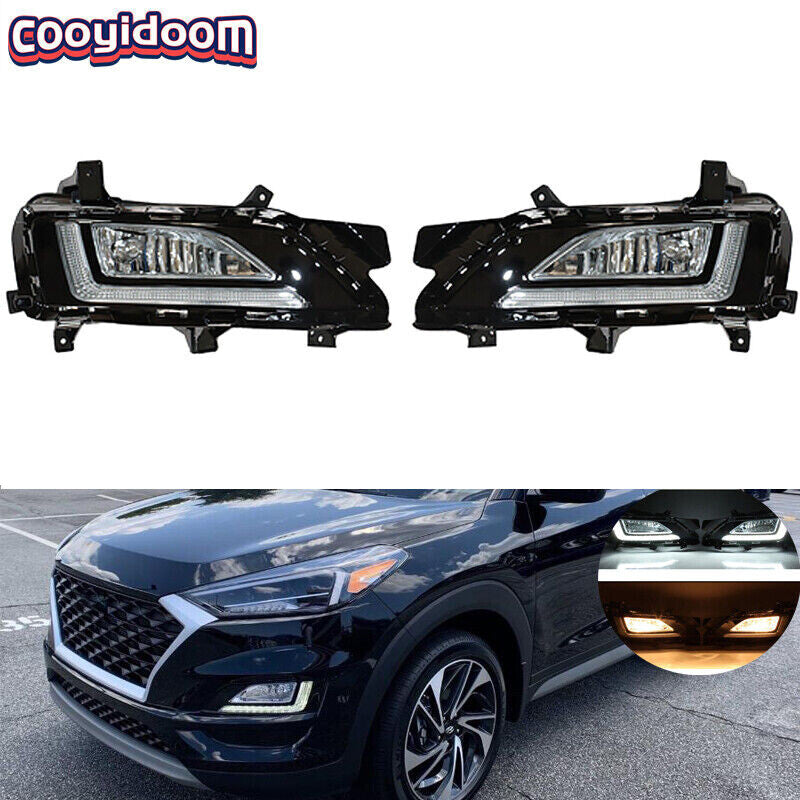 For 2019-21 for HYUNDAI for Tucson LED Front Bumper Daytime Running Lights Fog lamps