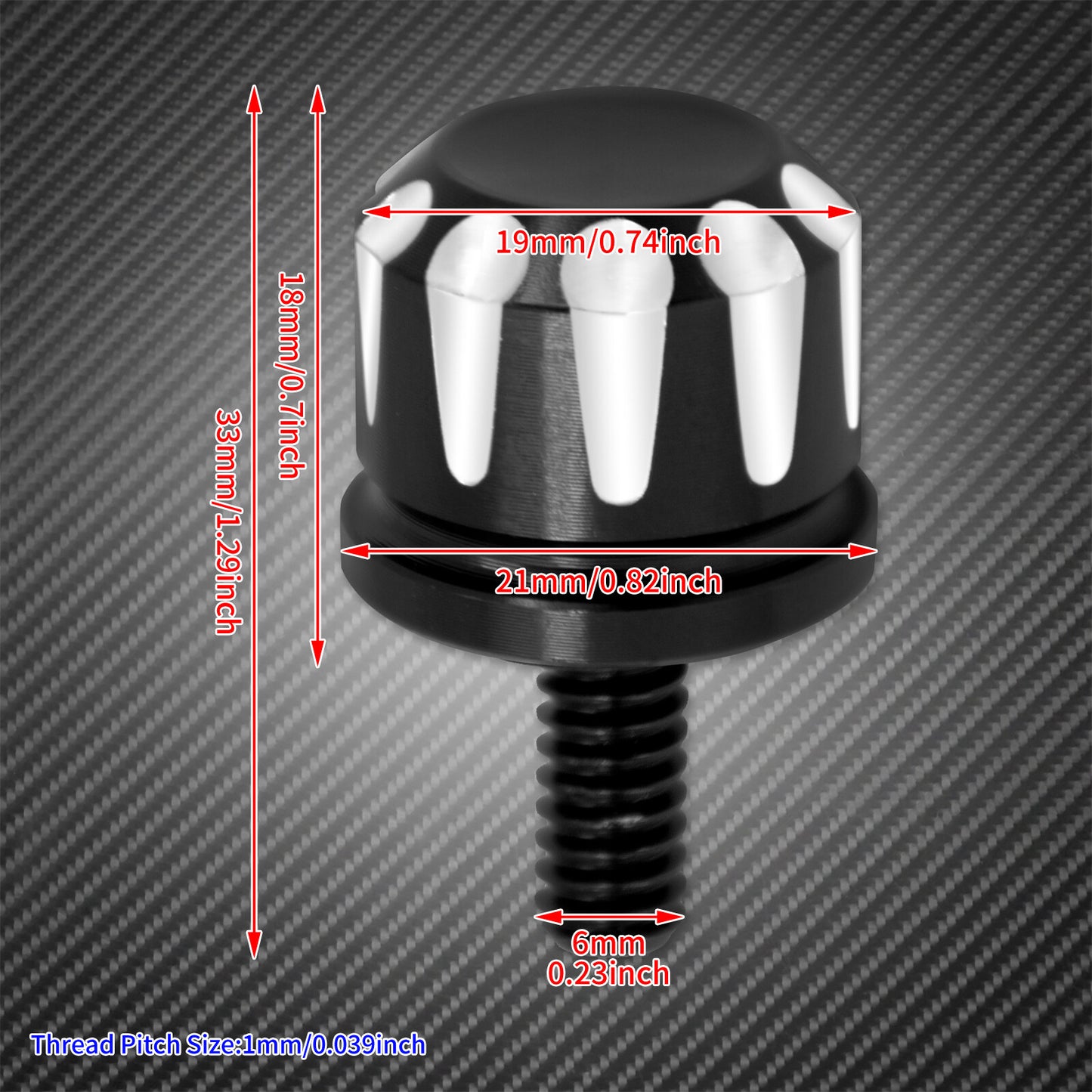 Black Cut for Seat Cross Screw Bolt Fit for Harley Dyna Fat Boy Softail Sportster XL