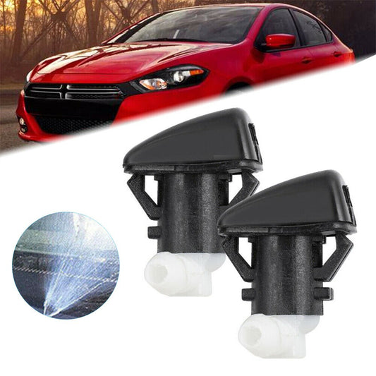 2pcs 68081370AB Car Auto LeftRight Windshield Washer Wiper Black Nozzle