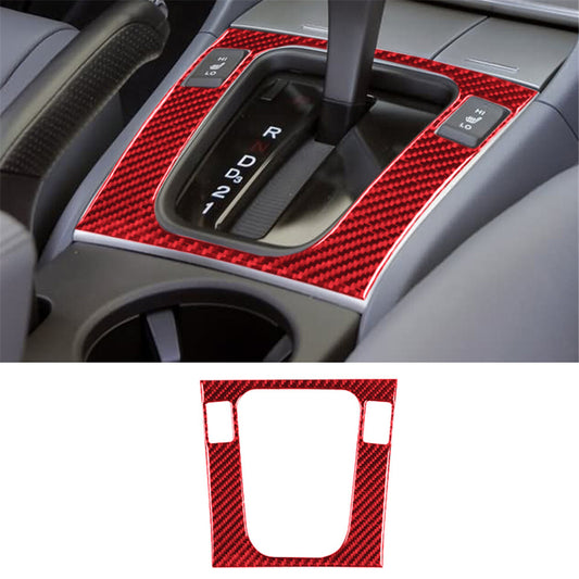 Red Carbon Fiber Shifter Surround Panel Trim Cover for Honda Accord Sedan 03-07