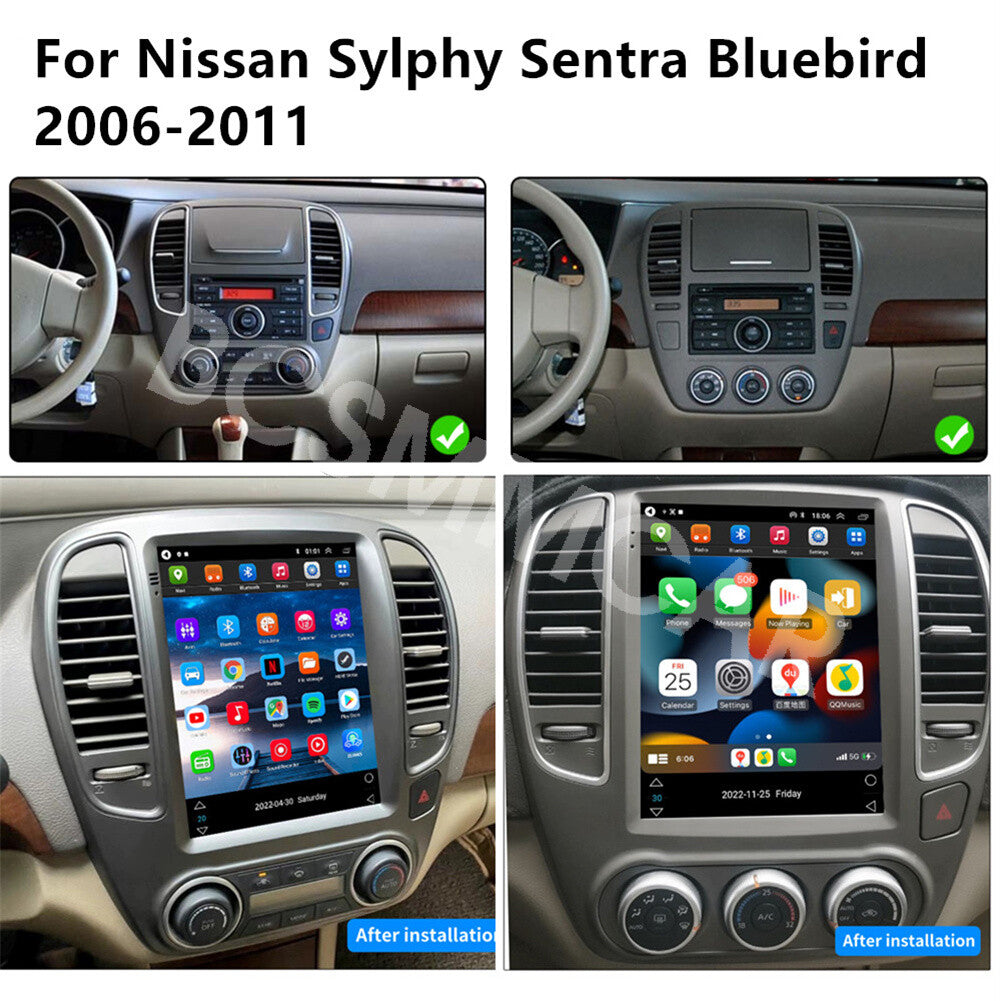 Fit For 2006-2011 for Nissan Sentra Carplay Car Stereo Radio Android 13 GPS 2+32G