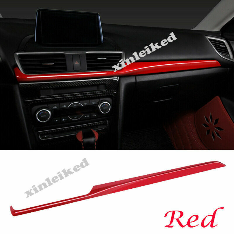 ABS Red Center Console Instrument Cover Trim Strip for Mazda 3 Axela 2017-2018