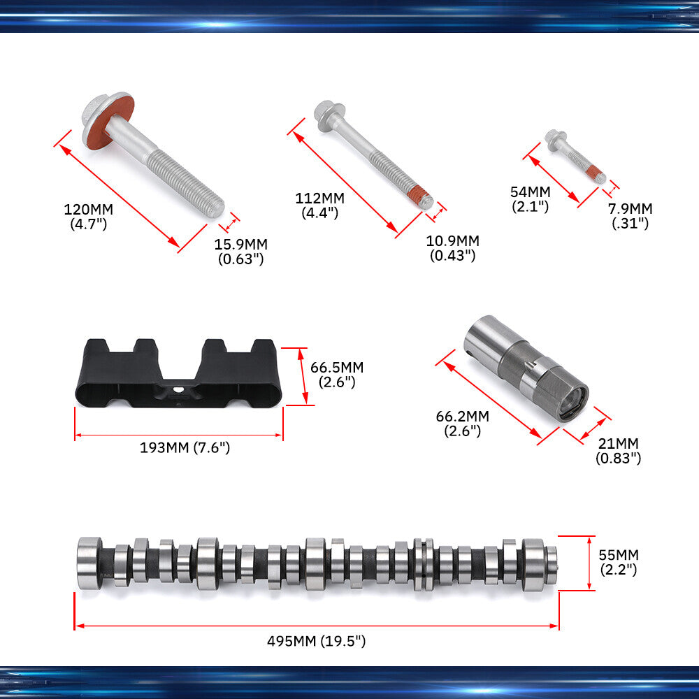For 07-13 for Chevrolet for GMC 5.3L Truck  SUV NON DOD/AFM Camshaft Lifters Bolts Kit