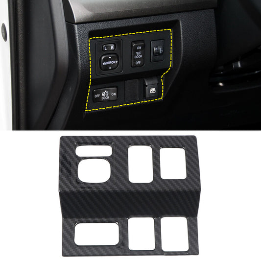 Interior Left Control Switch Cover Carbon Fiber Trim for Toyota Tundra 2014-2021