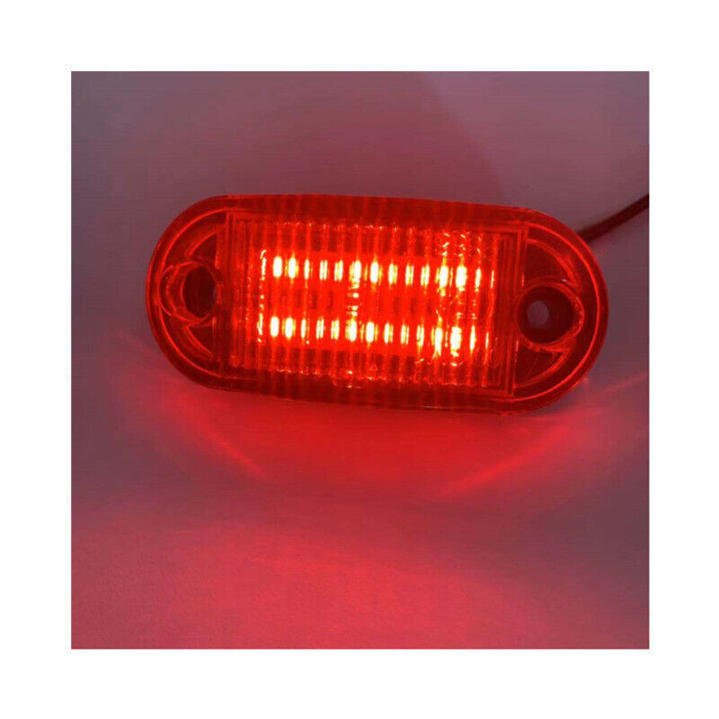 10X Side Marker Light Clearance Lamp Car 6LED Oval Trailer Truck Tail Waterproof