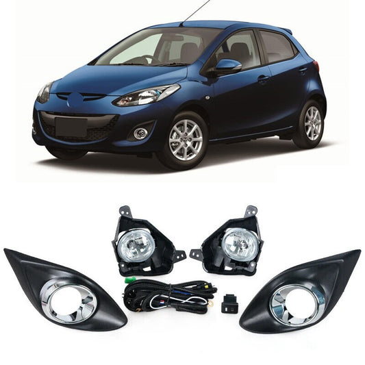 DRL Fog Light Lamp Set for Mazda 2 Demio 2010-2014 Foglight lamp Kit Set