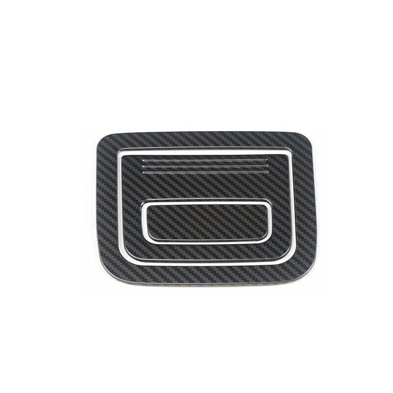 for Audi Q5 2018-2024 Carbon Fiber Steel Inner Rear Trunk Handle Cover Trim 3Pcs