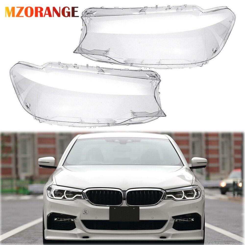 2¡Á F¨¹r for BMW 5er G30 G38 2016-2019 Scheinwerferglas Linse Abdeckung Links+Rechts