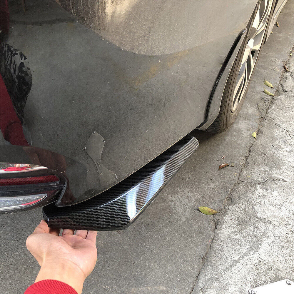 Carbon Fiber Rear Bumper Lip Diffuser Splitter Canard Protector Car Accessories