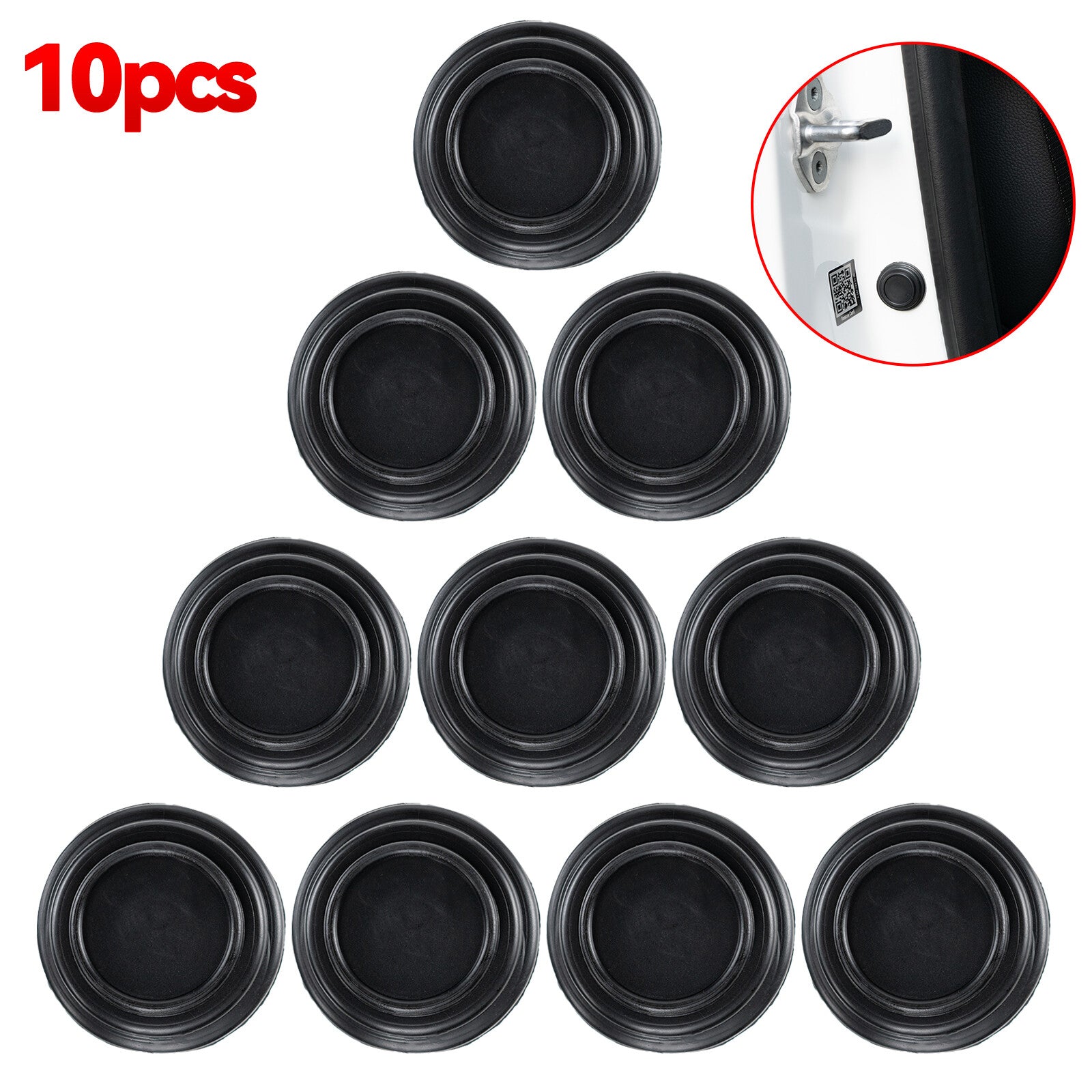 10pcs Car Door Anti-shock Silicone Pad Anti-collision Sticker Buffer Anti-noise
