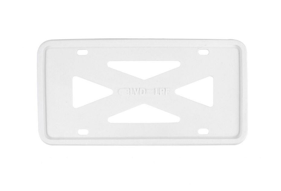 1 piece of white silicone car license plate frame cover cap for trunk suitable for Chevrolet