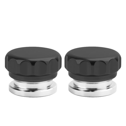 2Pcs 1 Aluminium Alloy Weld On Filler Neck And Cap Oil, Fuel, Water Tank Black