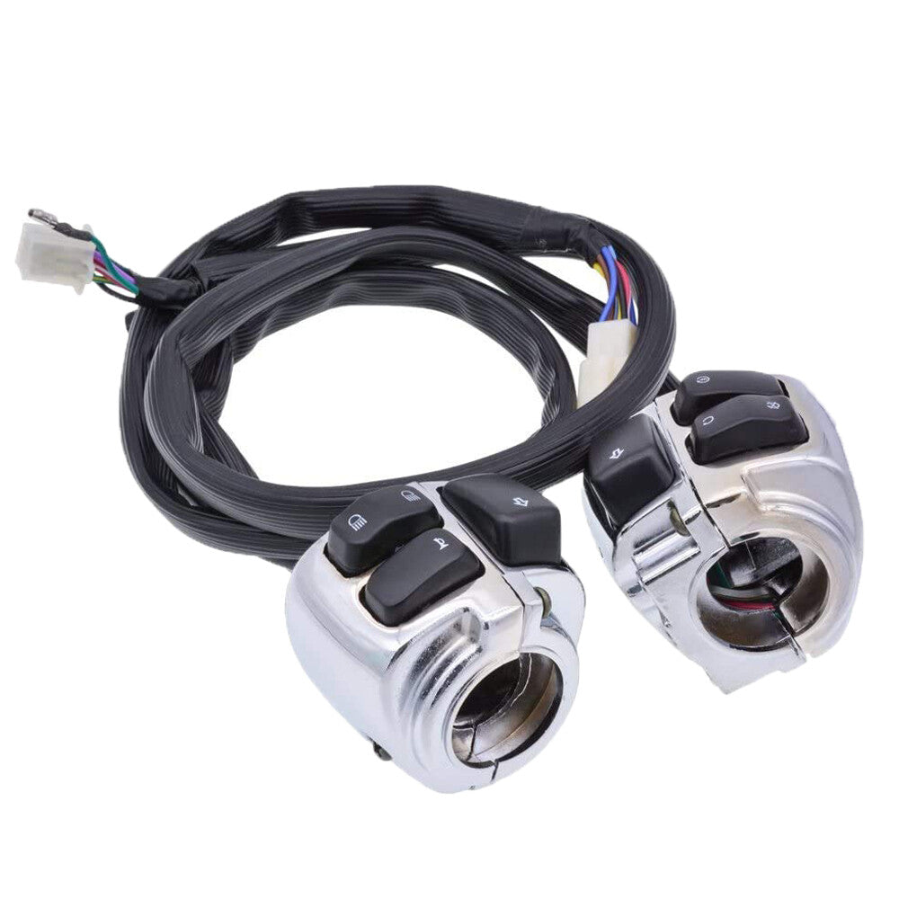 Chrome 1 25mm Handlebar Controls Switches+Wiring Harness for Harley Sportster
