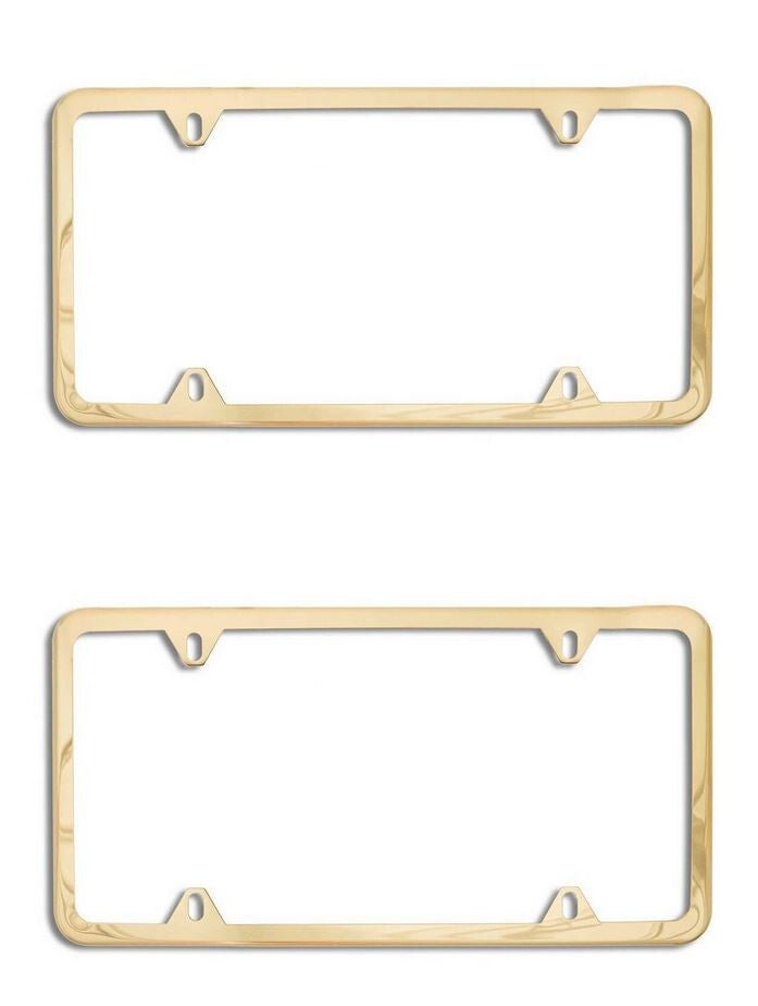Car license plate frame cover cap rear trunk gold plating suitable for Cadillacs