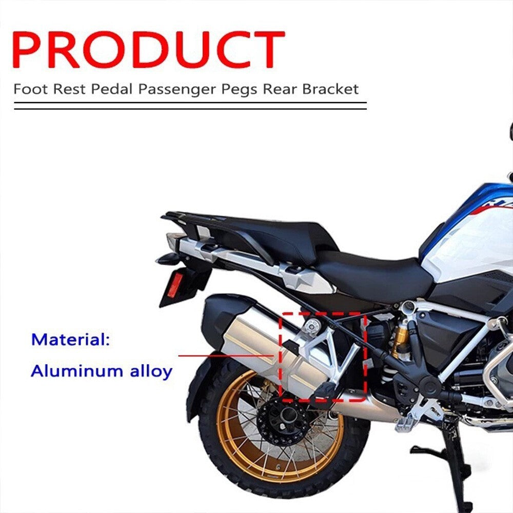 Rear Foot Pegs Brackets Footrest Footpeg Holder Assembly for BMW R1200GS LC ADV