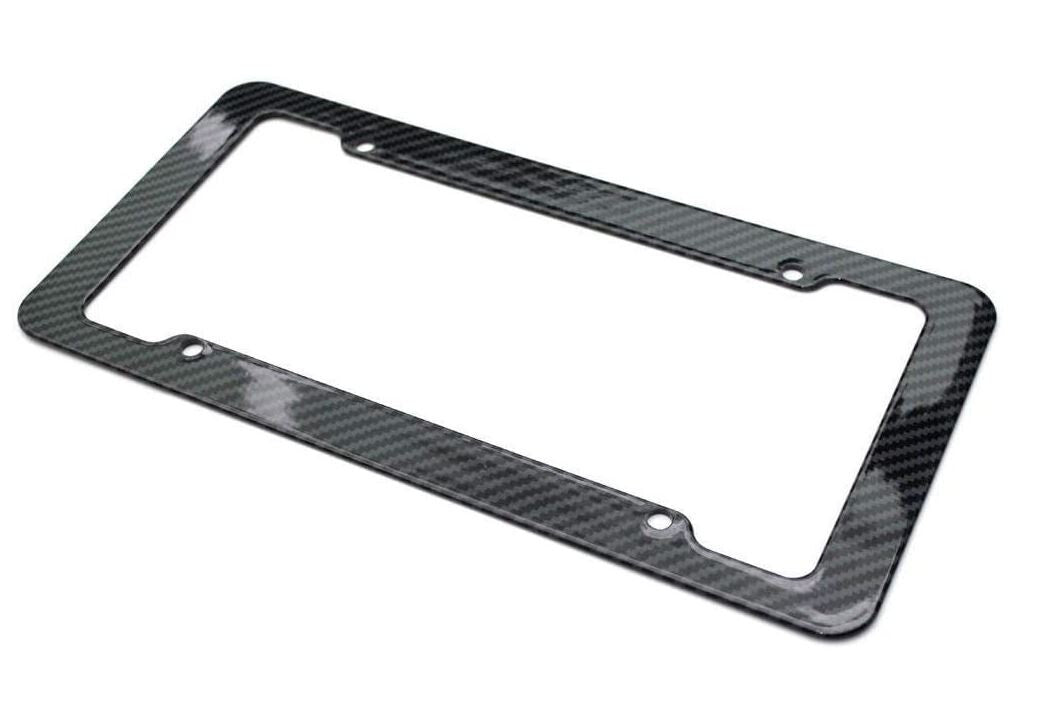 piece car license plate frame cover cap trunk black carbon suitable for Toyota