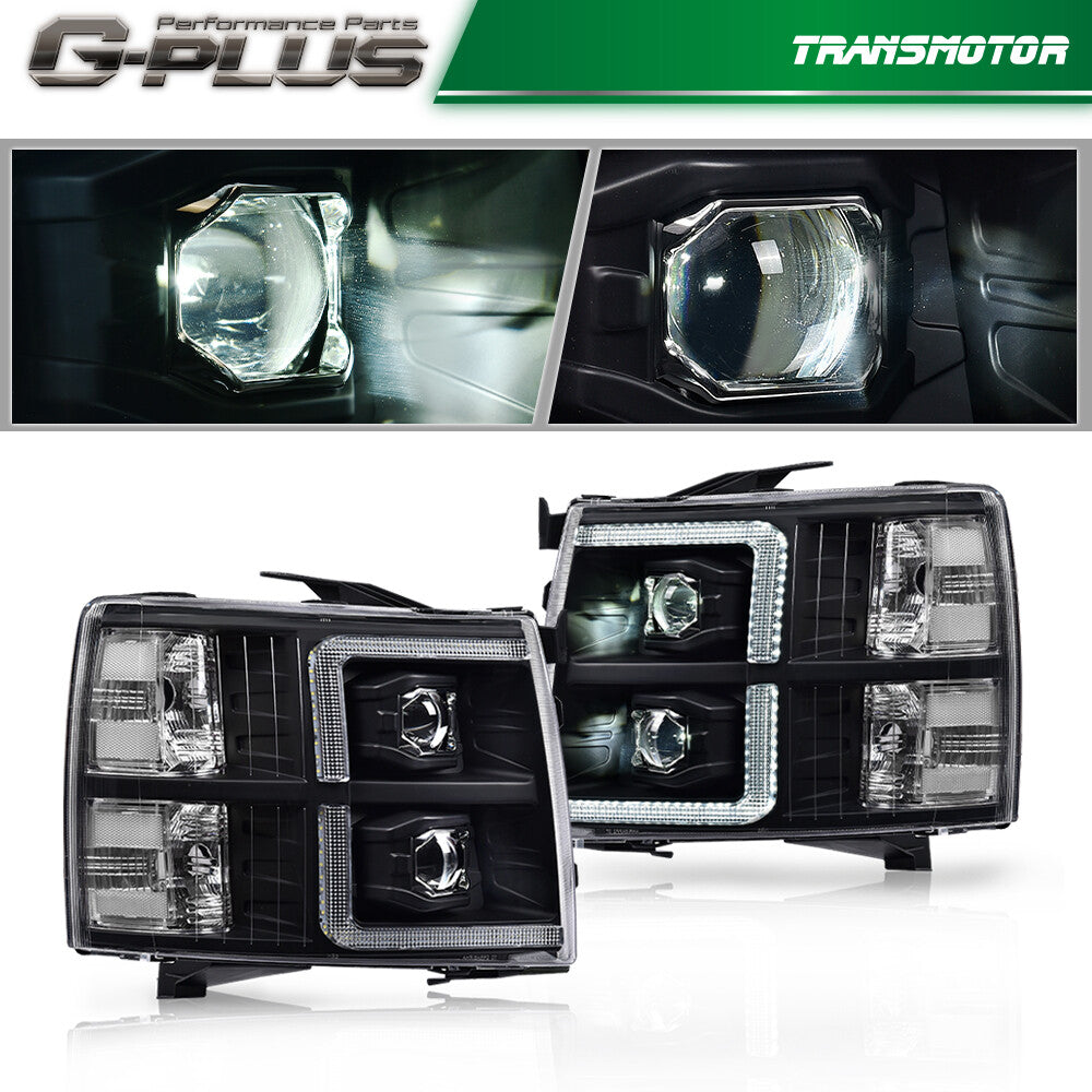 2007 - 2013 Black, Purple, Red, White Stone 1500 2500 Black Mold/Yellow Bright LED DRL Tianlu