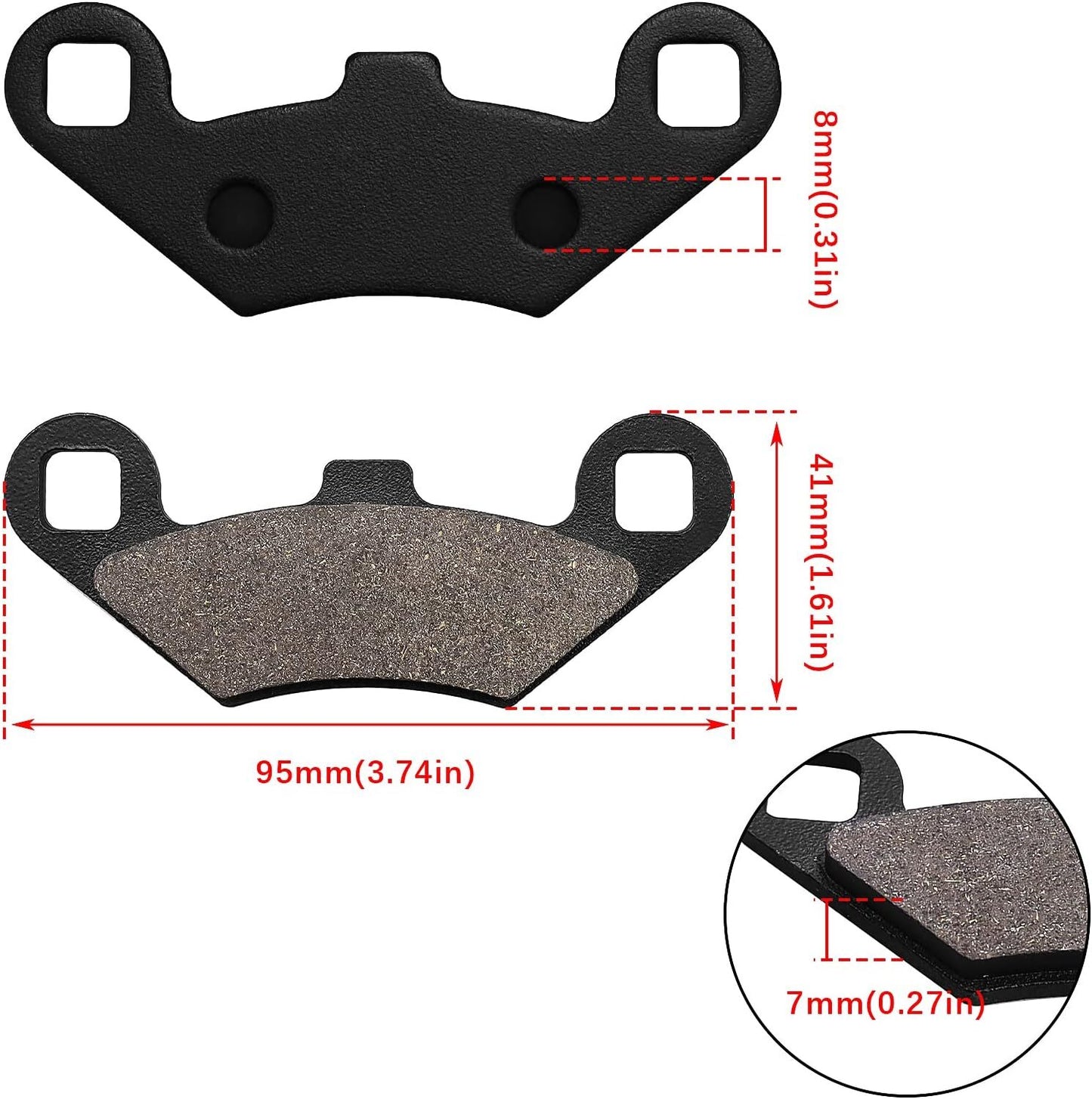 Brake Pads for Diesel 455 Xplorer 400 Scrambler 400 Worker 335 500 Trail Blazer