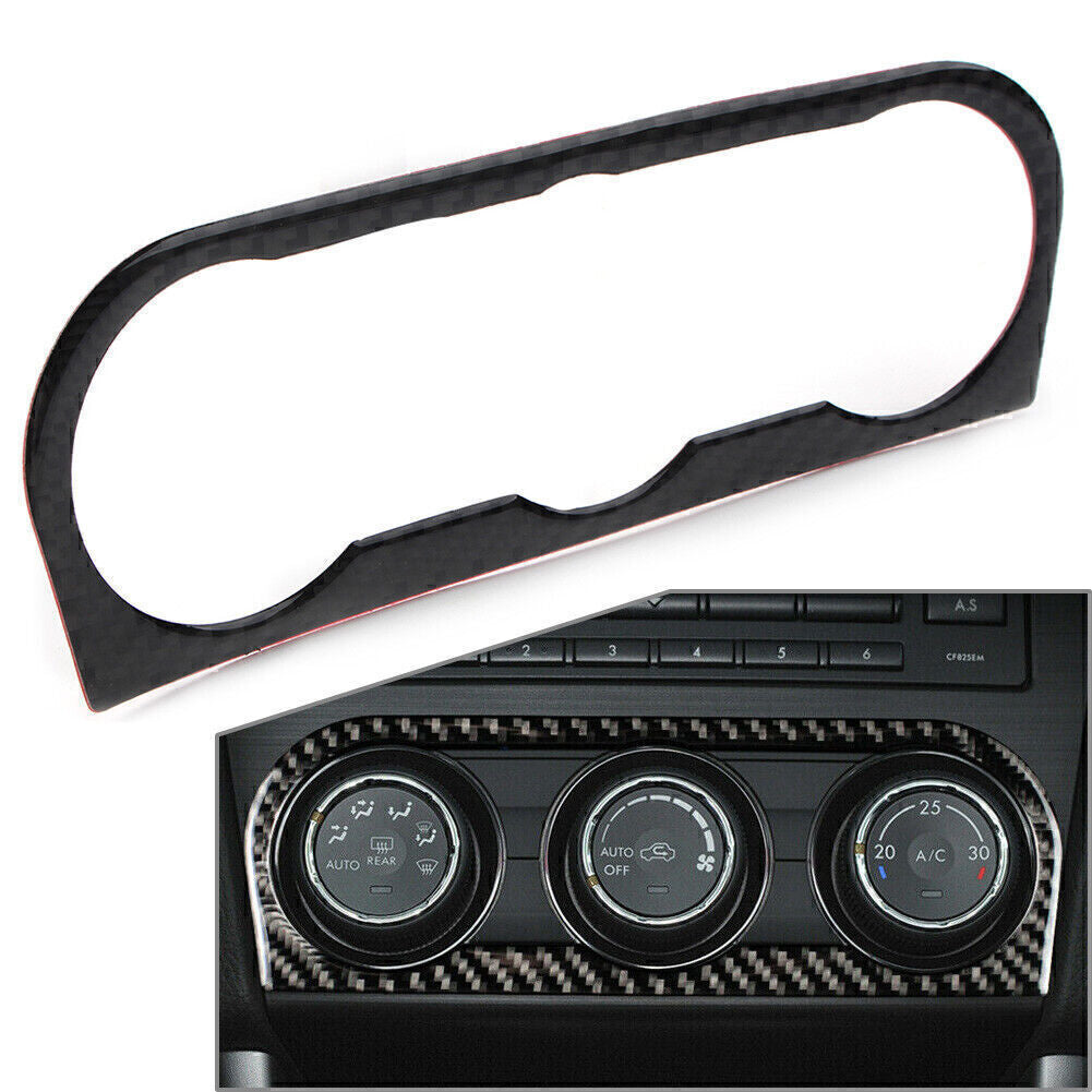Carbon Fiber Console AC Switch Panel Trim Cover for Subaru Forester 2013 2014-18