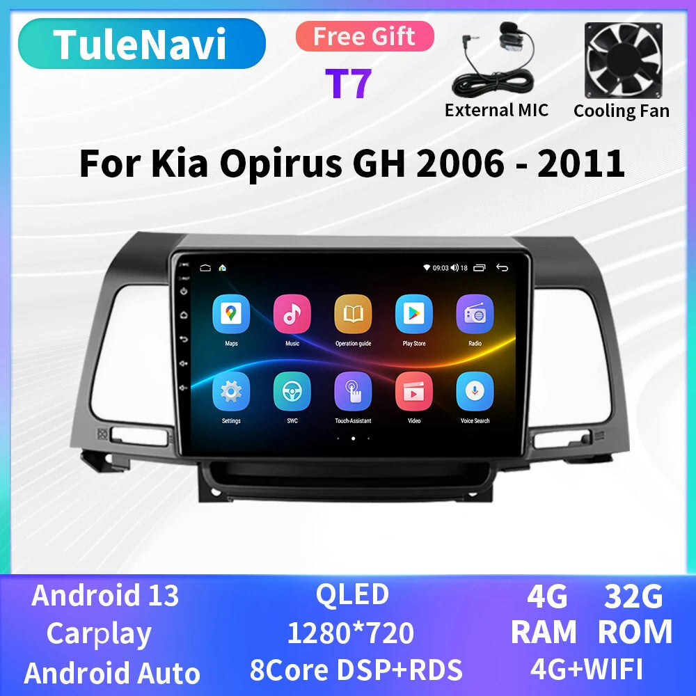 for Kia Opirus GH 2006-2011 Car Radio CarPlay GPS Multimedia Video Player Screen