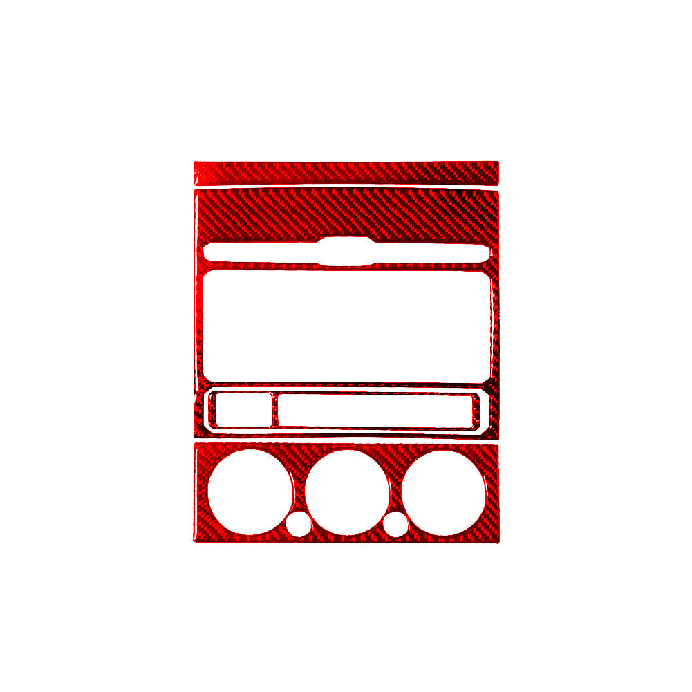 4Pcs Red Central Control Trim Type-A Carbon Fiber for Toyota Tacoma 2012-2015