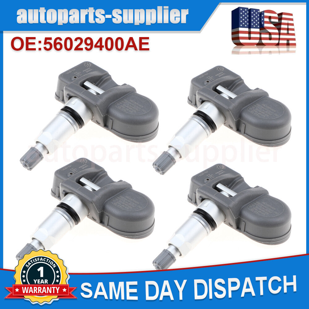 4-pack of Tire Pressure TPMS Sensors 56029400AE for Chrysler 300 for Dodge Charger for Jeep