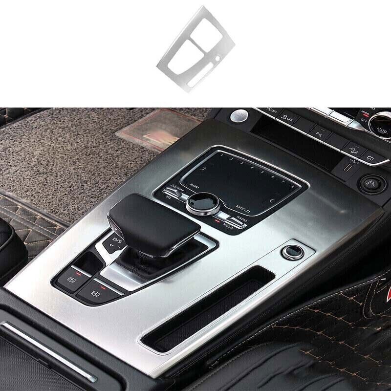 for Audi Q5 SQ5 2018-2024 Matt Silver Inner Center Console Gear Shift Panel Trim