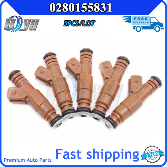 for Volvo S60, S80, C70, V70, XC70, XC90, 0280155831, newly configured 5pcs fuel injectors are available.