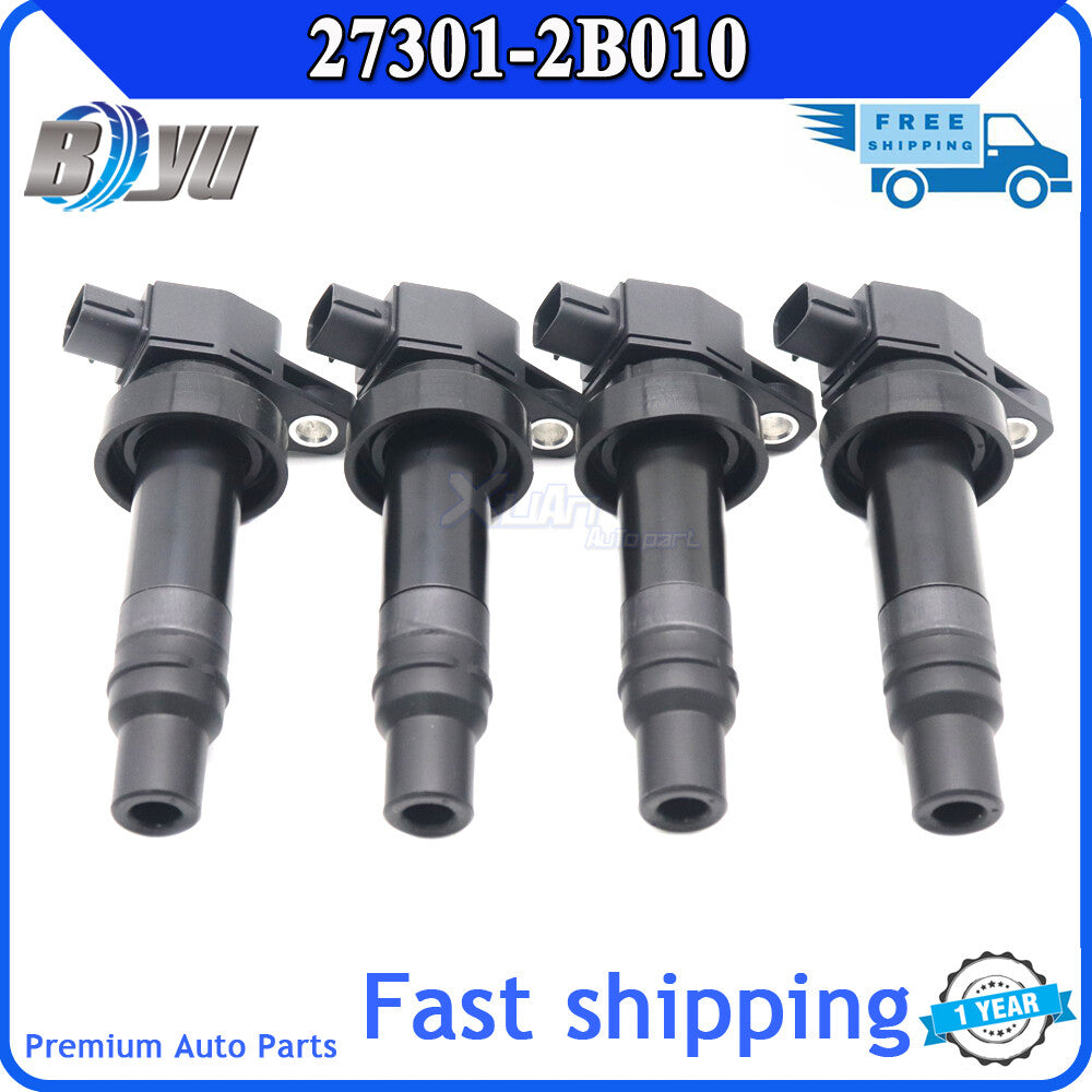 Brand New Kit (4) 27301-2B010 Ignition Coil Kit for HYUNDAI 2010-2011 for Kia Soul 1.6L L4