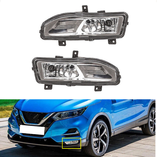 1 Pair Fog Lights Headlight Driving Lamp Running for NISSAN Qashqai 2018-2020
