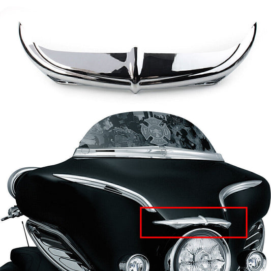 7796 Batwing Fairing Brow Accent For 1996-2013 2012 2011 for Harley Touring Chrome