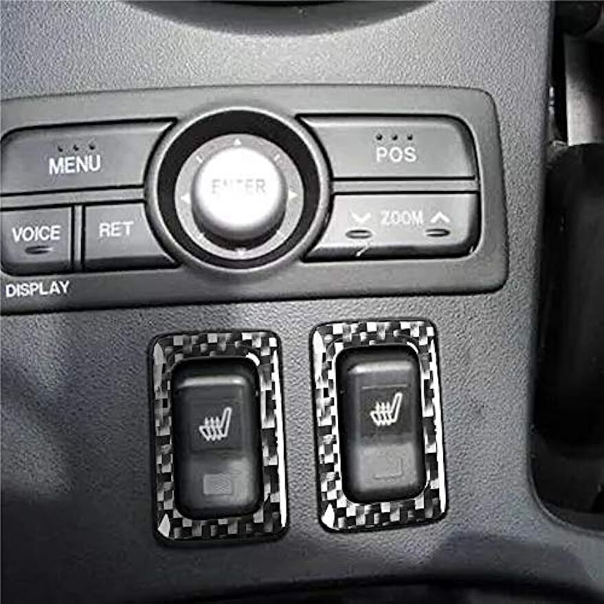 2-Pack Car for Seat Heating Switch Stickers for Mazda RX8 (2004-2008)