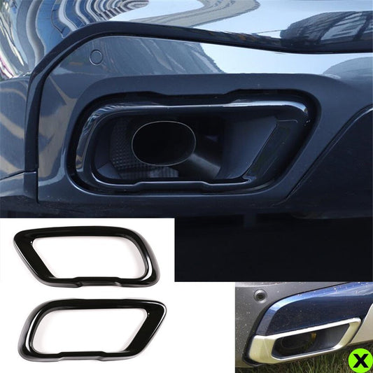 Steel Black Exhaust Muffler Tail Pipe Cover for BMW X5 G05 X6 G06 X7 G07 2019-22