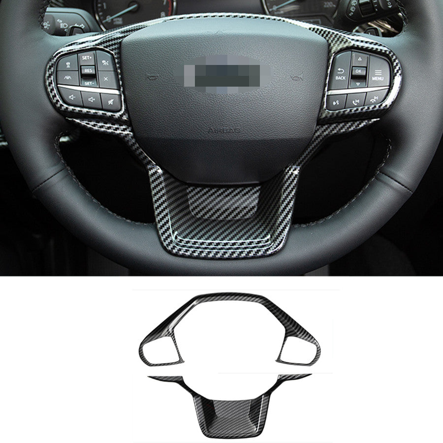 Carbon Fiber Steering Wheel Trim 2pcs  for ford  Explorer 2020 2021 2022