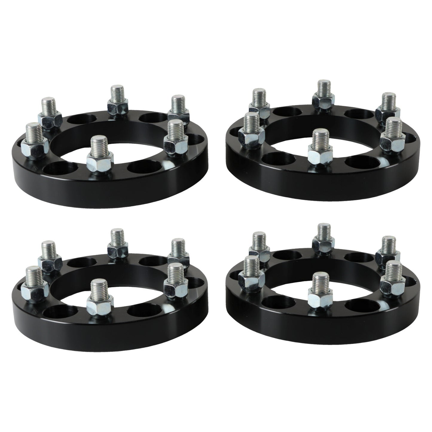4pc 1 Inch 6 Lug for Chevy GM Wheel Spacers Adapters | 6x5.5 - 6x5.5 14x1.5